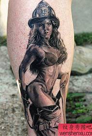 Europeiska och amerikanska sexiga tatueringsmönster: ben Europeiska och amerikanska skönhetstatueringsmönster