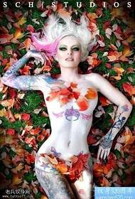 Woman tattoo pattern