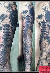 Brako bela pejzaĝo pentraĵo pejzaĝo tatuaje