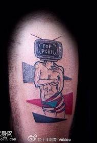 Classic TV girl tattoo pattern