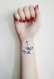 Female wrist very nice looking tattoo