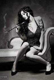 Woman tattoo pattern