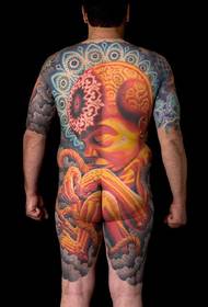 Јапонски стил голема тотем шема на тетоважи