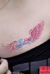 Female Tattoo Pattern: Chest Color Wings Tattoo Pattern Tattoo Picture