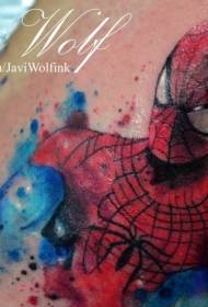 Ujori spërkatje karikaturë njeriu model tatuazhi i spidermanit