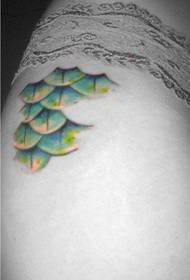 Sexig skönhet ankel drake skalor vågar tatuering mönster