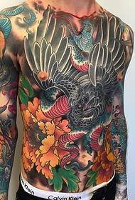 Schéint japanesche Stil Tattoo Muster