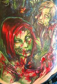 Vroulike zombie tatoeëring