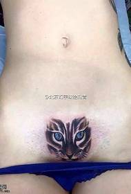 Part sexy del patró del tatuatge del gat