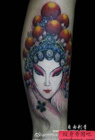 Bèl fi modèl tatoo flè pou janm gason