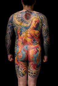 Classic atmosphere of the Greek goddess tattoo pattern