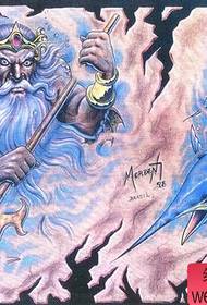 يوصي الوشم هاوس صورة لنمط وشم إله البحر الأوروبية والأمريكية (الوشم)