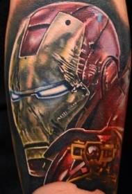 Modello di tatuaggio maschera uomo marcio colore braccio