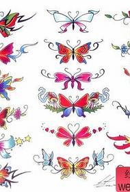Butterfly Tattoo Pattern: Immagine a colori con motivo a farfalla