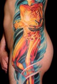 Motif de tatouage biomécanique couleur biomécanique pour hommes
