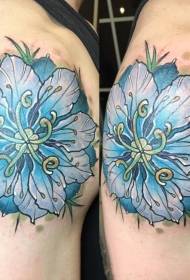 Красива татуировка малък модел свеж и елегантен модел татуировка на цветя