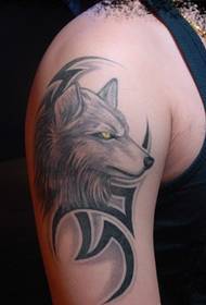 Set da uomo super bello di modelli di tatuaggi totem lupo