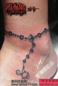 Cute pop ankle tattoo pattern on the feet