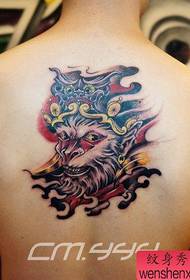 Jongen schéint Réck Sun Wukong Avatar Tattoo Muster