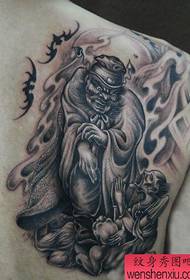 Fantastico modello di tatuaggio a campana posteriore per uomo