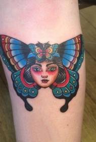 Butterfly tatoveringsbillede 翩翩 flyvende sommerfugl tatoveringsmønster