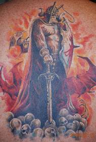 Modello di tatuaggio guerriero di colore