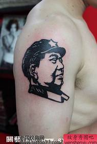 Patrón de tatuaje de retrato de retrato de tótem de brazo grande