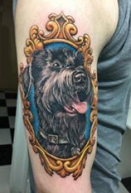 Menino de imagens de tatuagem de cachorro esboçando imagens de tatuagem de cachorro de tatuagem no braço