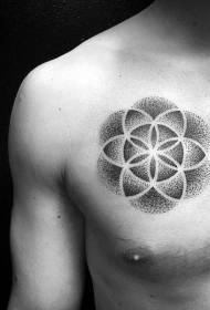Padrão de tatuagem geométrica padrão de tatuagem geométrica masculina com muitas técnicas de picada