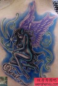 Vrouwelijk tatoeagepatroon: nekkleur Elfvleugels Tatoeagepatroon Tatoeagebeeld