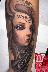 Quadre de tatuatge professional: model de tatuatge de bellesa de dibuixos animats de braç