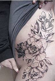 ຮູບ tattoo ດອກໄມ້ຫມຶກ ສຳ ລັບເດັກຍິງ
