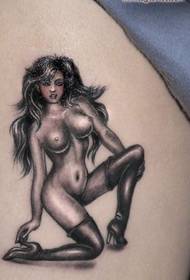 Modello di tatuaggio di bellezza: modello di tatuaggio di bellezza sexy alternativo gambe