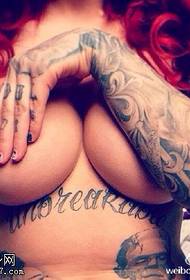 European and American style sexy woman tattoo pattern