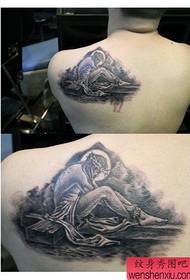 Spalla maschile Classic Cross Jesus Tattoo Pattern