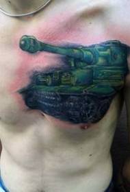 Oorlog-tema-tatoeëring _10 manlike gunsteling tenks en ander militêre tatoeëermerke vir oorlogsoorloge