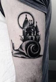 ლოკოკინების ტატულის ნიმუში snail tattoo model