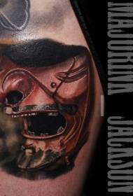Mhezi nyowani mutsva mutsindo wejamis style color samurai mask tattoo