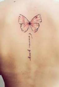 Nabor majhnih svežih barvnih majhnih tetovaž metuljev za dekleta