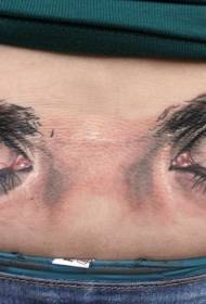 भितीदायक वाईट स्त्री डोळा टॅटूचा नमुना