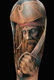 Rameno farby duch zombie pirátske tetovanie vzor