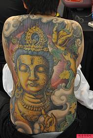 Full rygg Buddha tatuering mönster