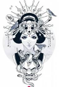 9 manoscritti e disegni a motivo di geisha relativi a geisha