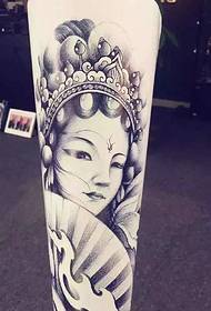 Ŝablono de tatuaje de tradicia ĉina floro