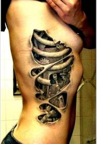 Bigarren mailako saiheskiaren mekanismoa zuritu pertsonalitatearen tatuaje eredua