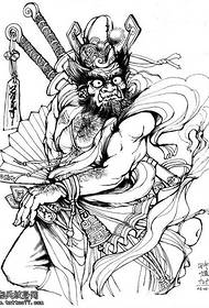 Immagine del manoscritto del tatuaggio del disegno a tratteggio del tatuaggio di Zhong Rong