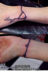 Девојките сакаат нараквица тетоважа шема