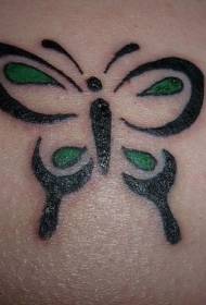 Minimalistisch vlinder tattoo patroon