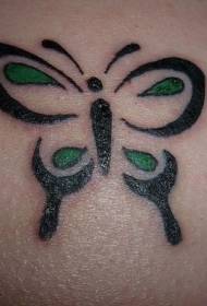 Minimalistic butterfly tattoo pattern