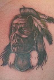 Spalla marrone guerriero indiano avatar tatuaggio immagine